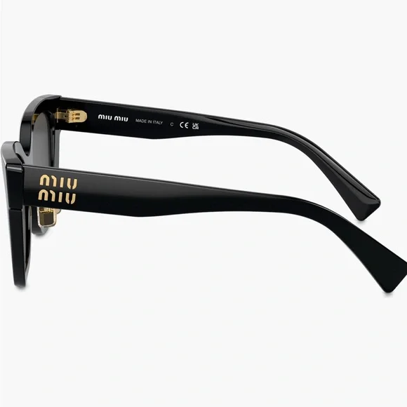 NWT Miu Miu Black Cat-Eye Sunglasses - Picture 3 of 6